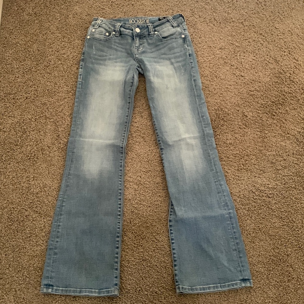 Rock and roll denim riding jean size 26x34